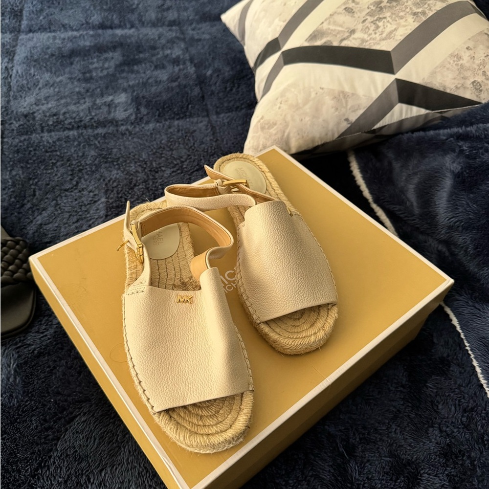 Michael Kors Cream Espadrille Flats